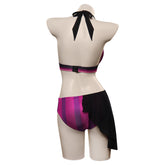 LoL Jinx Swimsuit Cosplay Costume Two-Piece Swimwear Outfits Halloween Carnival Suit